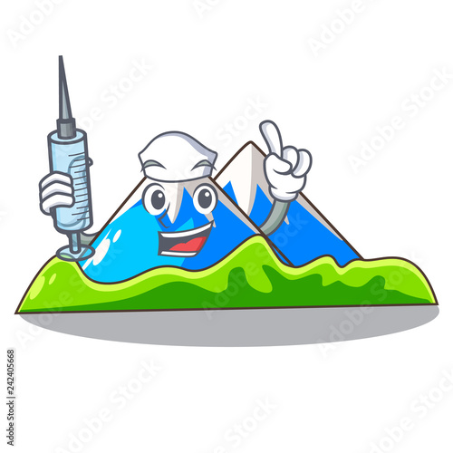 Nurse miniature mountain in the character form