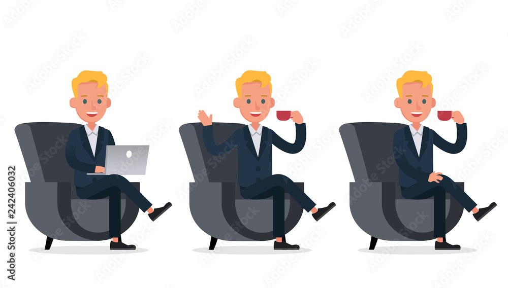 business people character vector design. Presentation in various action and working. no9 business people character vector design. Presentation in various action and working. no9