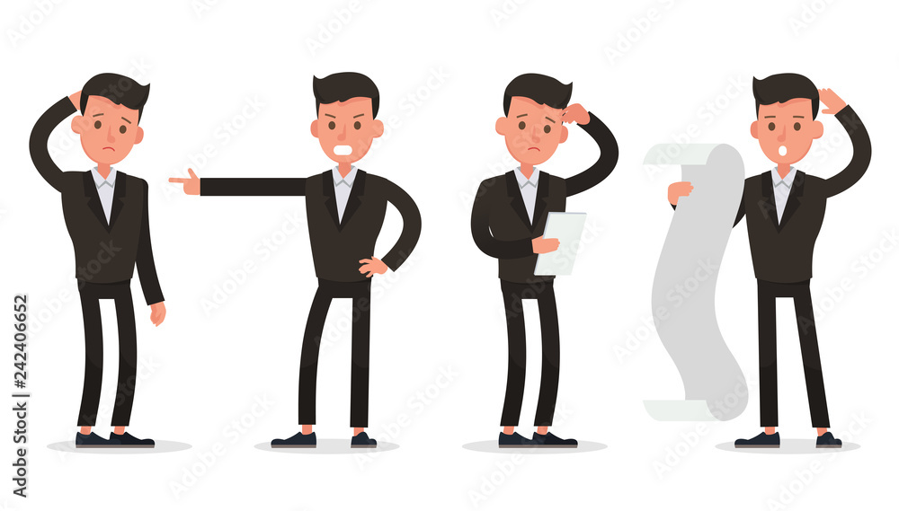 business people character vector design. Presentation in various action and working. no36 business people character vector design. Presentation in various action and working. no36