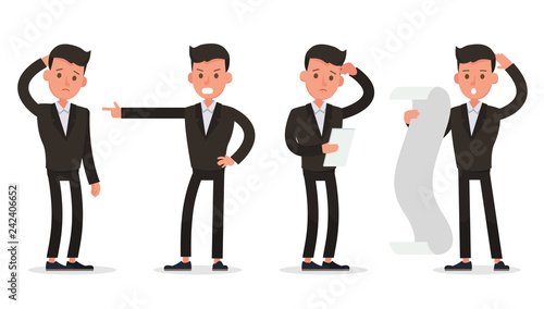 business people character vector design. Presentation in various action and working. no36