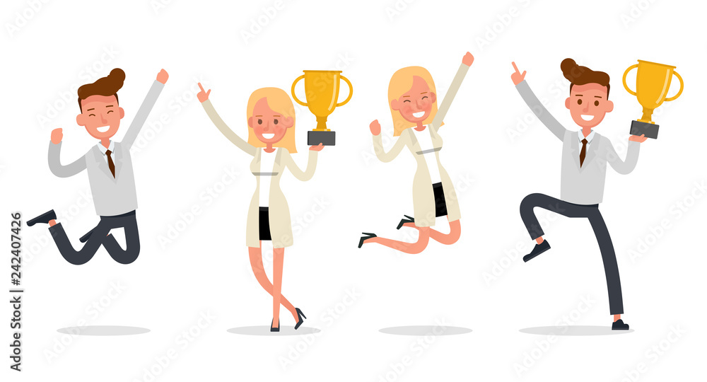 Businessman and businesswoman character vector design no4 Businessman and businesswoman character vector design no4