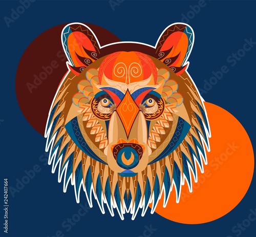 Children's illustration of a bear with a book of fairy tales
