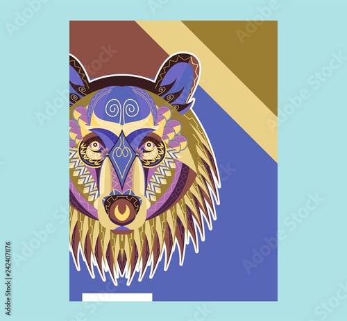 Children's illustration of a bear with a book of fairy tales