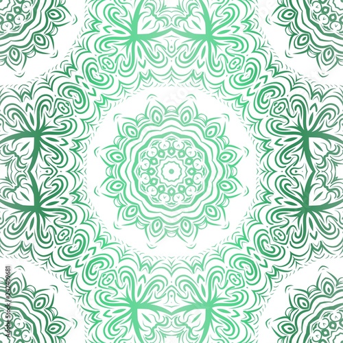 Floral Pattern, Green color Design. For Design background, paper, fashion print. Vector Illustration