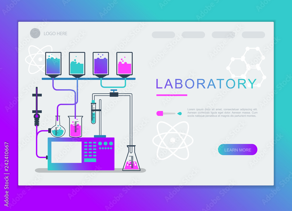 laboratory vector design. For landing page and background template. laboratory vector design. For landing page and background template.