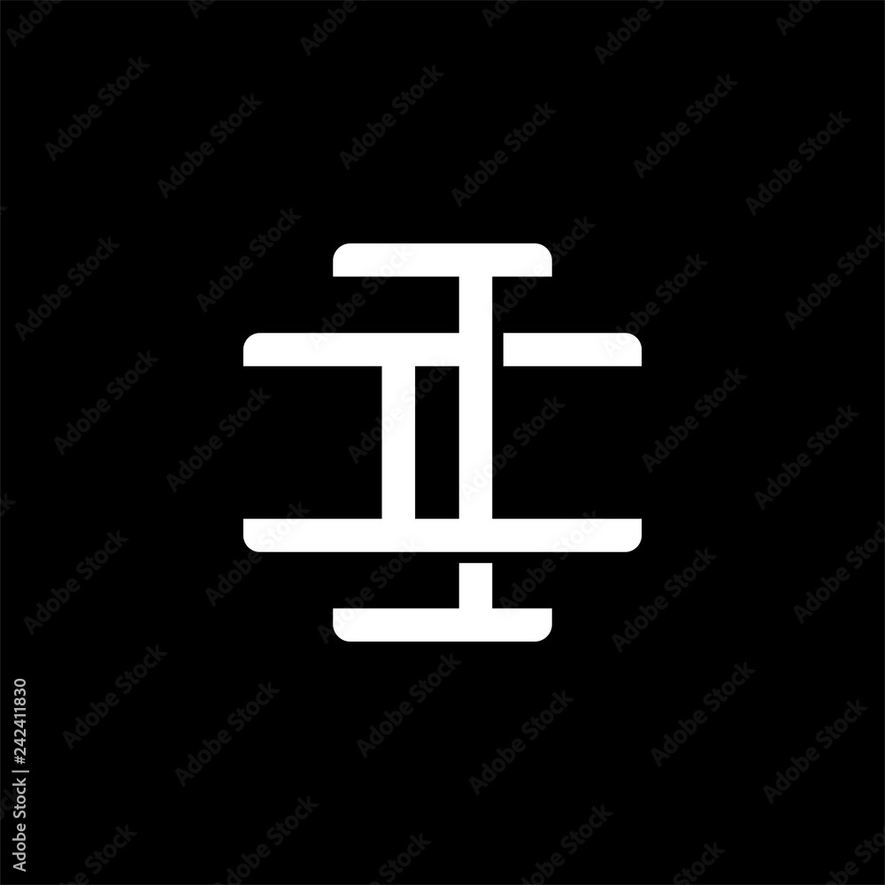 Initial letter I and I, II, overlapping interlock monogram logo, white color on black background Initial letter I and I, II, overlapping interlock monogram logo, white color on black background