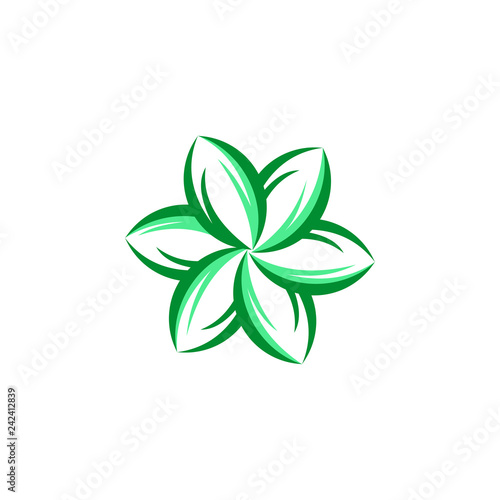 leaf logo, nature abstract flower icon design vector