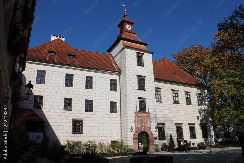 Třeboň castle in Třeboň city, South Bohemia, Czech republic