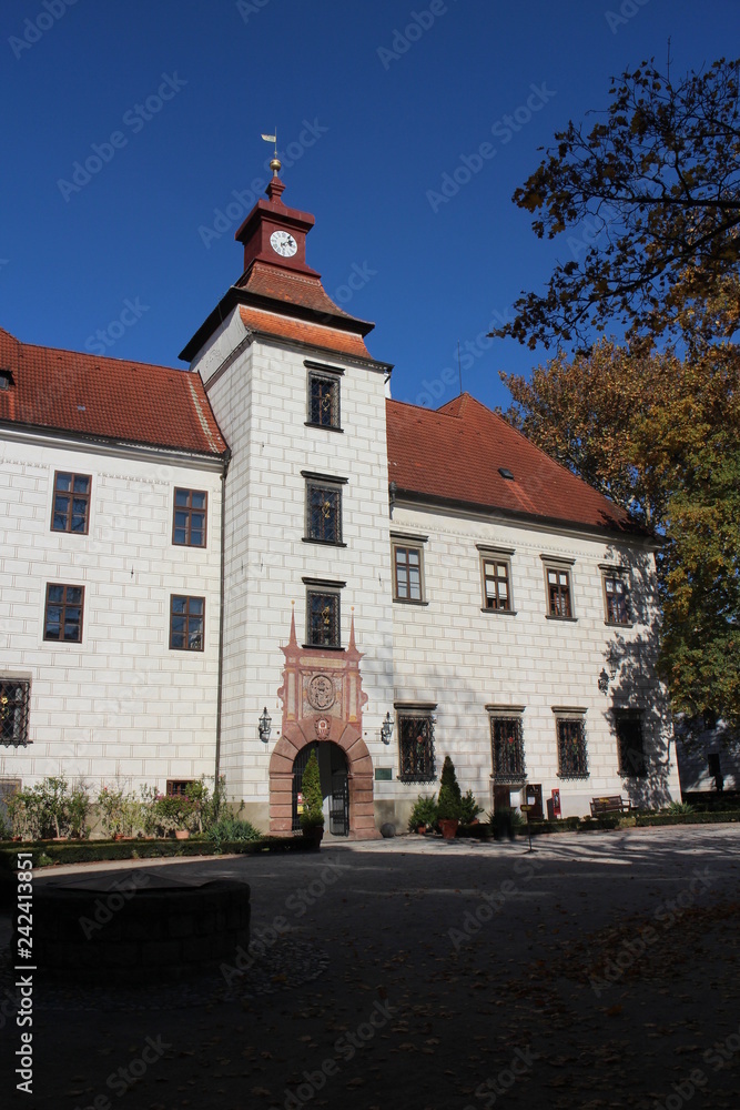Třeboň castle in Třeboň city, South Bohemia, Czech republic