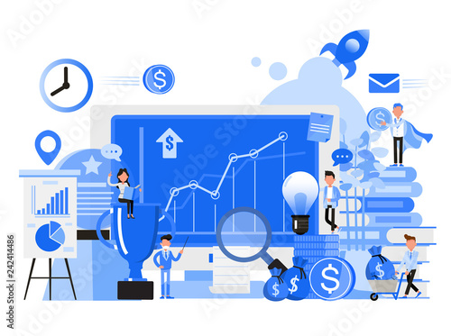 People character vector design. Financial investments concept . For background, banner, website and landing page