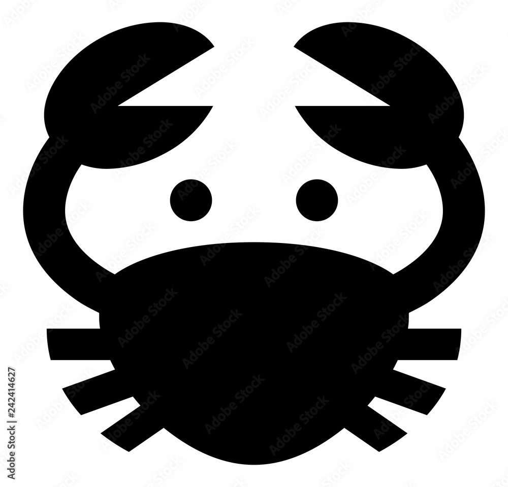 Crab Shellfish Vector Icon Crab Shellfish Vector Icon