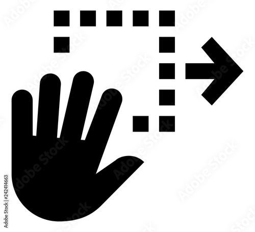 Hand Gesture Drag And Drop Vector Icon