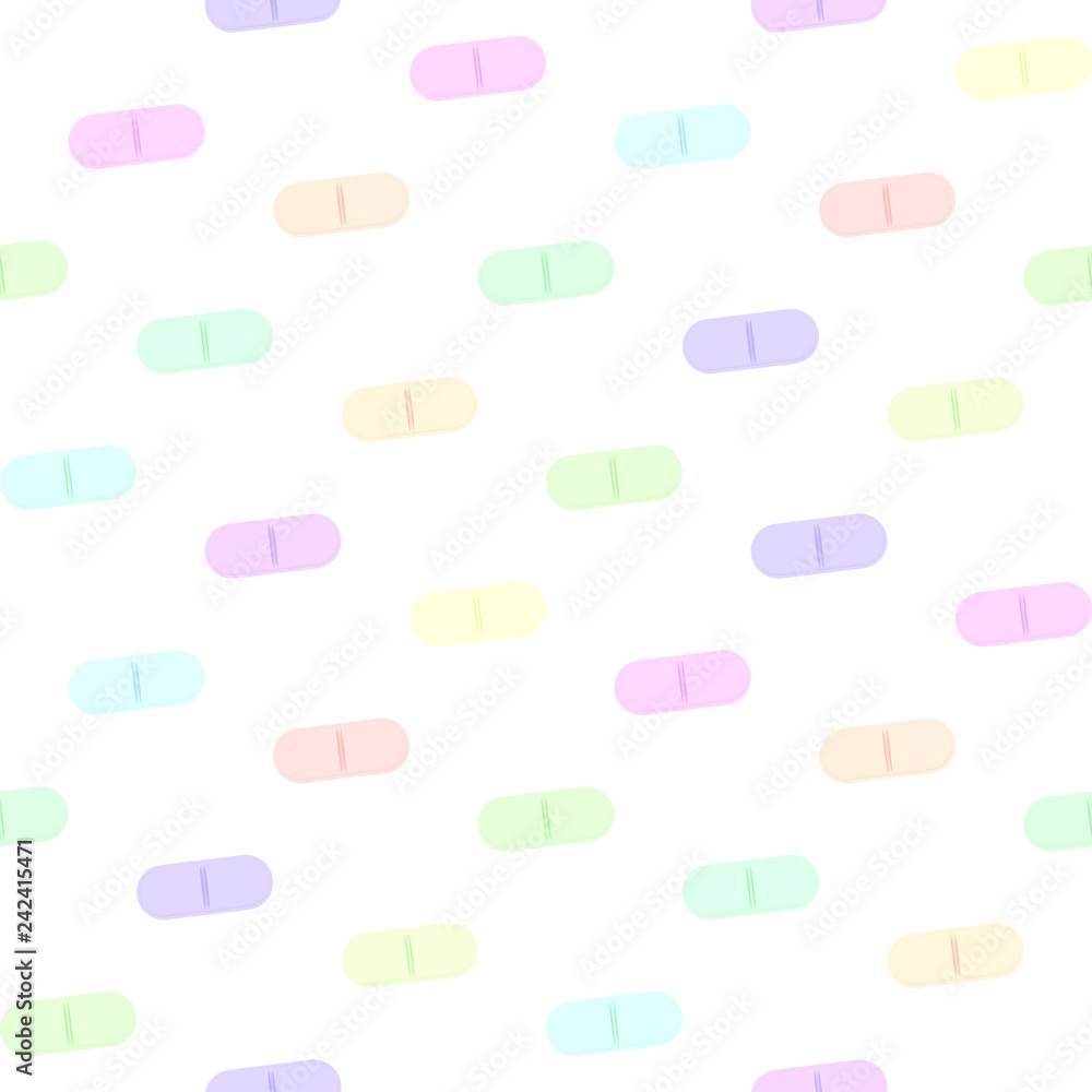 Pills background. Seamless colorful pattern. 3D rendering illustration. Pills background. Seamless colorful pattern. 3D rendering illustration.