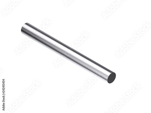 Metal round bar. Isolated o...