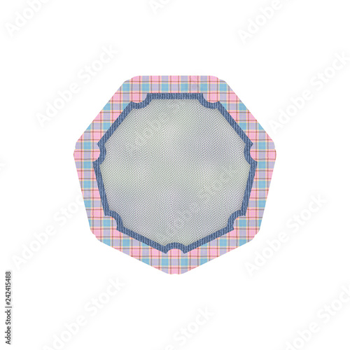 Cloth textured badge.