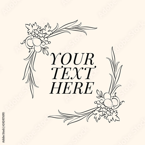 Vintage flourish ornament illustration