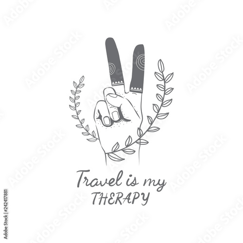 Hand drawn travel design