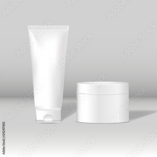 Cosmetic tube and jar mockups