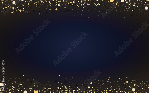 Minimal wallpaper with decorative gold glitter particles