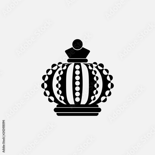 Black single royal crown vector