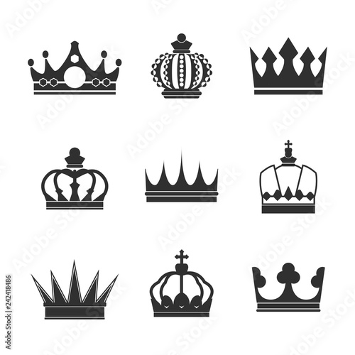 Collection of royal crown vectors