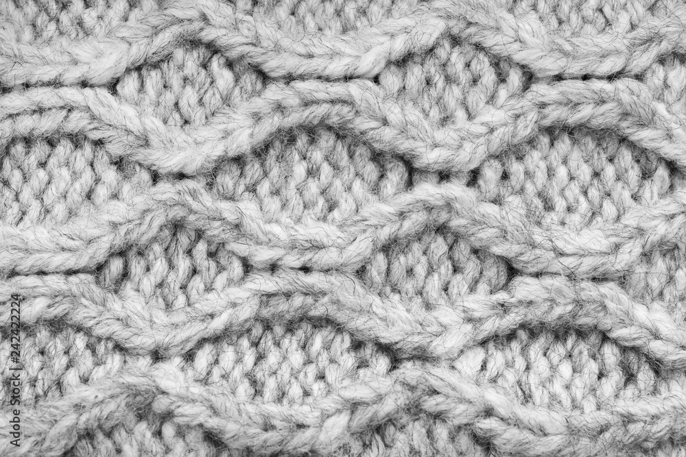 Grey knitted texture Grey knitted texture