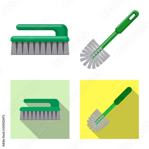 Vector illustration of cleaning and service logo. Set of cleaning and household stock symbol for web.