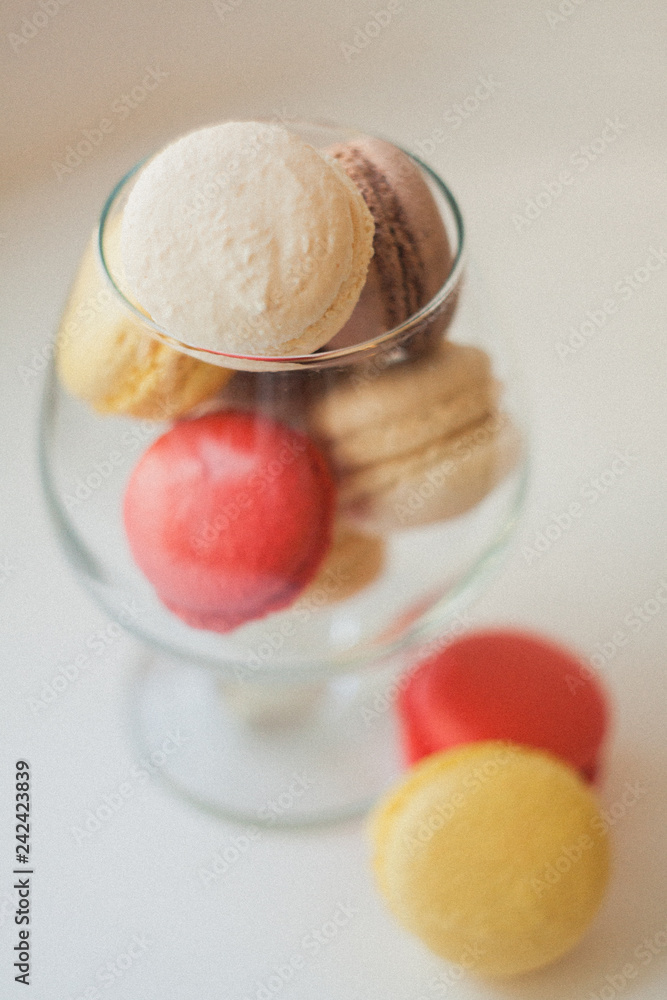 french macaroons in a cup french macaroons in a cup