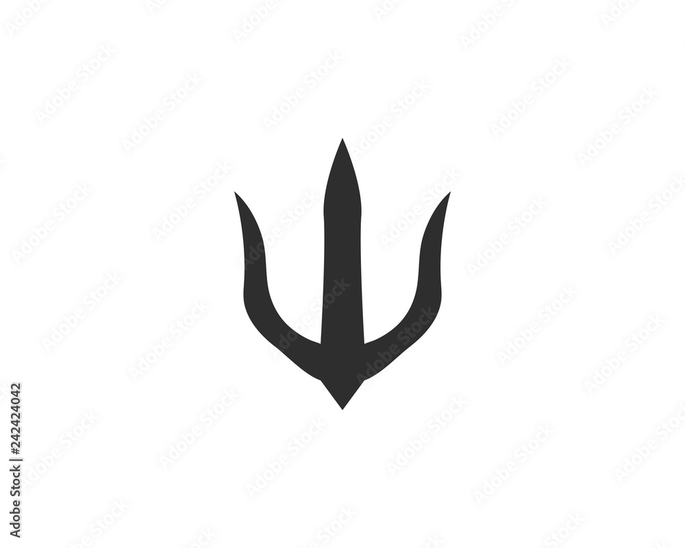 Trident Logo Template vector icon illustration design Trident Logo Template vector icon illustration design