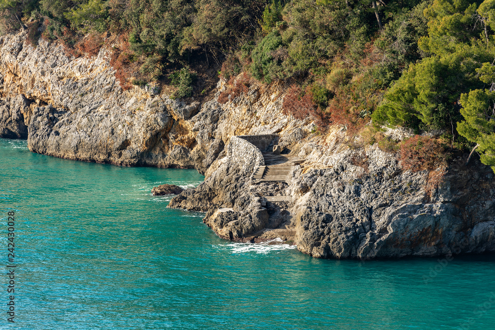Cliff in the Gulf of La Spezia - Liguria Italy