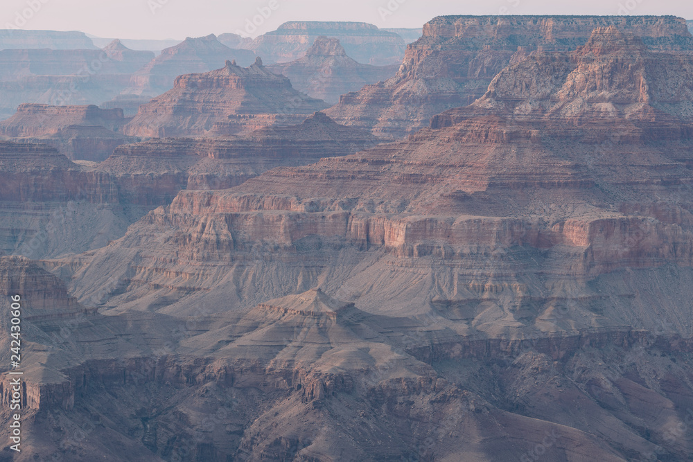 Arizona America Southwest Grand Canyon National Park Rocky Formations Beautiful Sunrise Striation