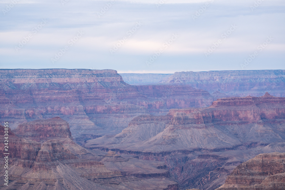 Arizona America Southwest Grand Canyon National Park Rocky Formations Beautiful Sunrise Striation
