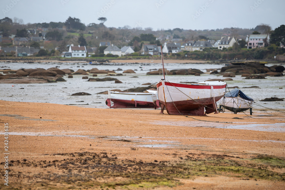 boats at low tide