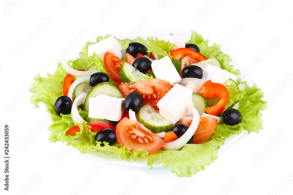 Fresh vegetable salad isolated on white background Fresh vegetable salad isolated on white background