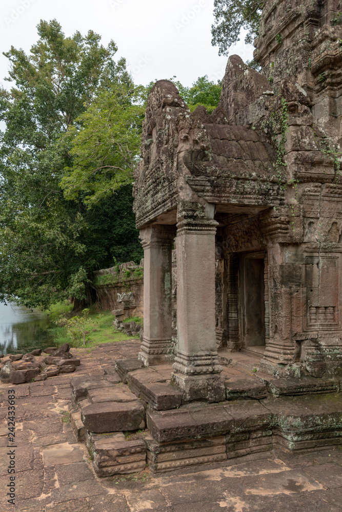 Entrance to Preah Khan temple beside river