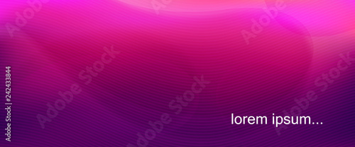 Purple horizontal gradient background with blurred fluid effect. Vector illustration