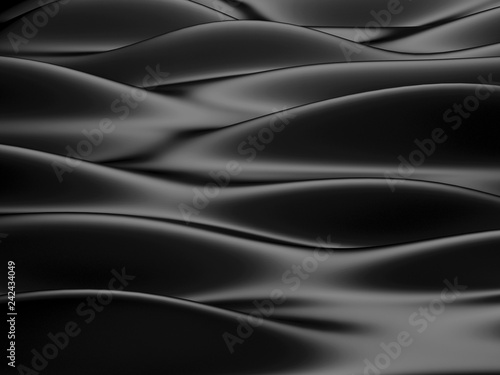 Abstract Texture. Black Silk