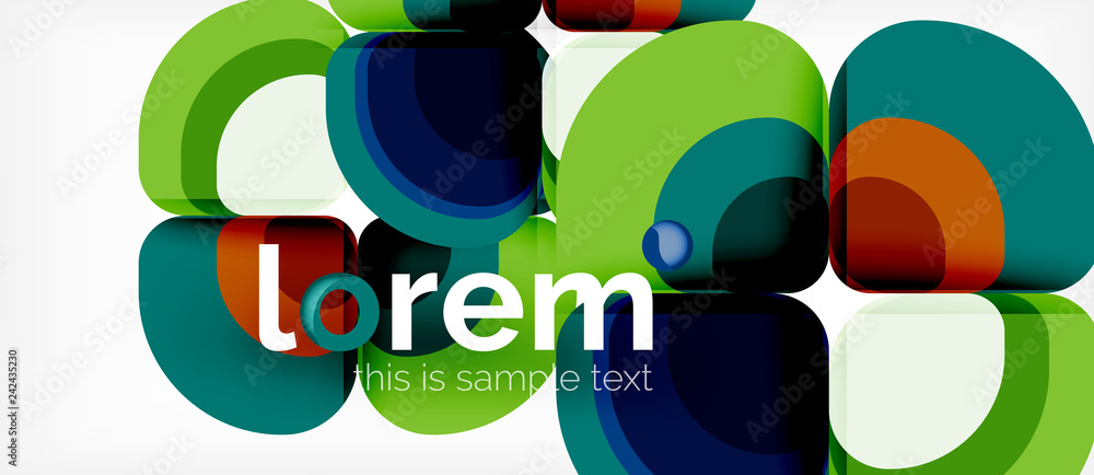 Round triangles geometric shapes composition Round triangles geometric shapes composition