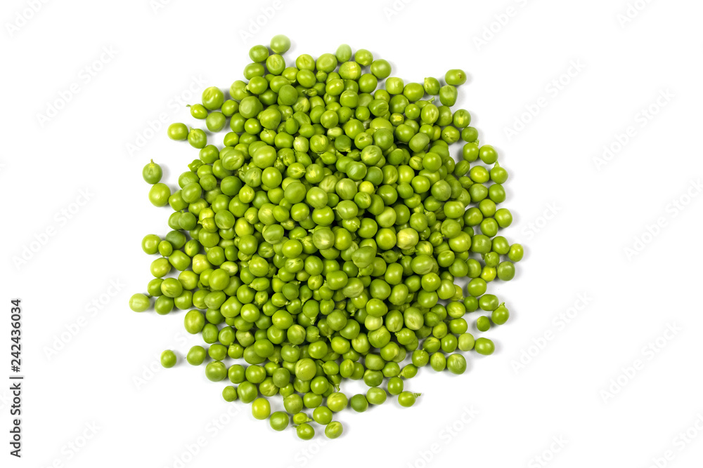 Fresh green peas isolated on a white background Fresh green peas isolated on a white background