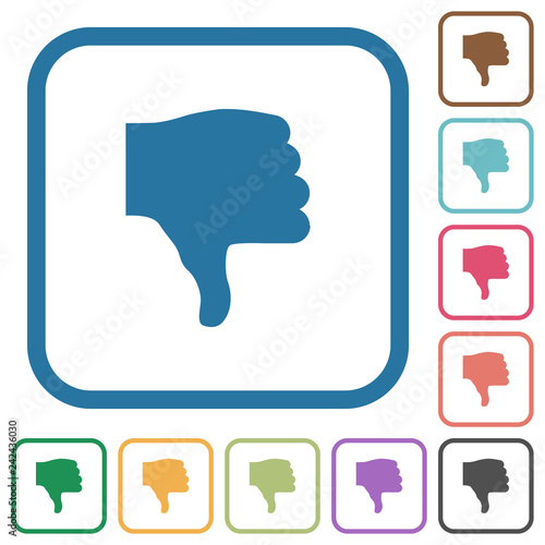 Thumbs down simple icons