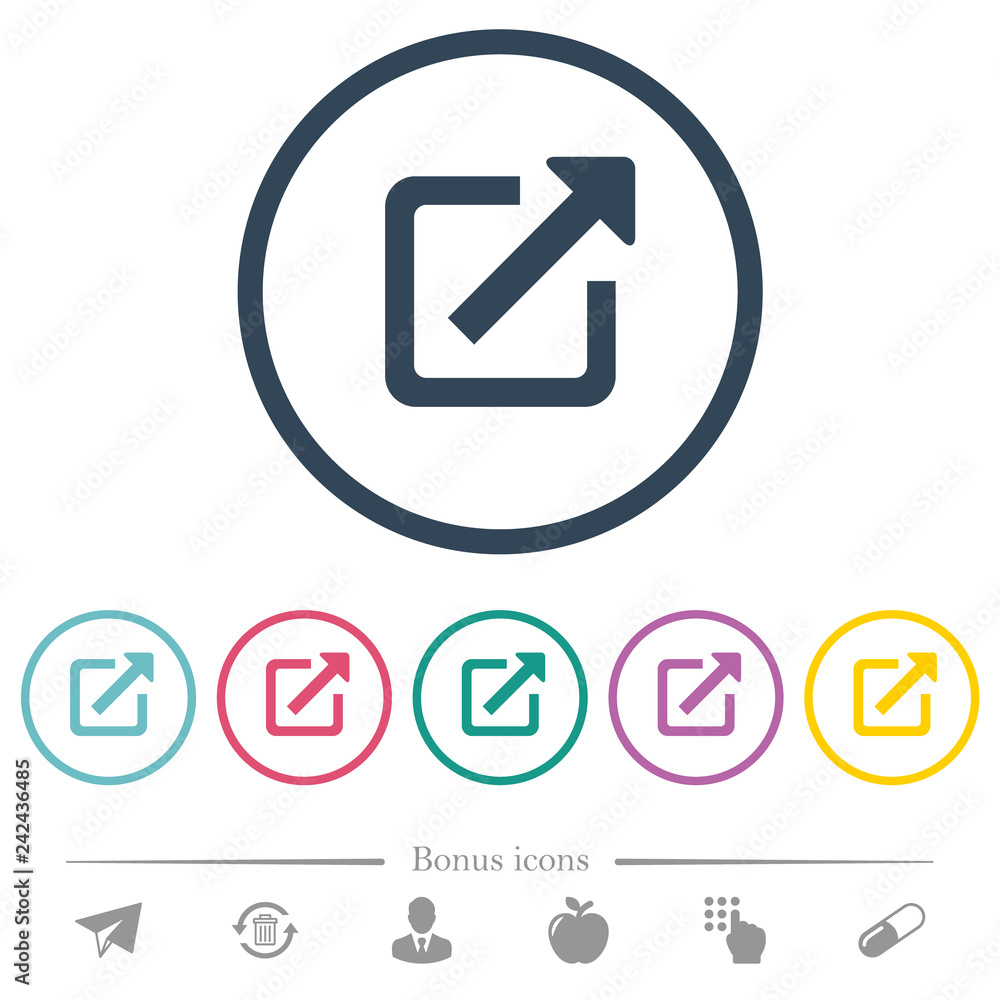 Open in new window flat color icons in round outlines Open in new window flat color icons in round outlines