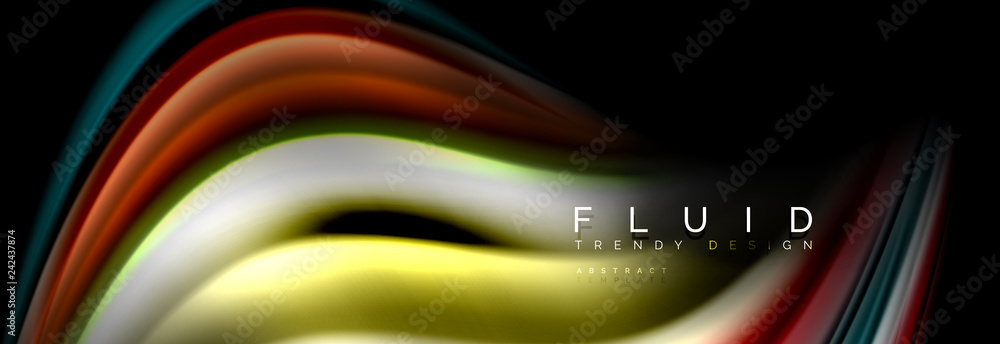 Abstract wave line water 3d background. Wave liquid shape. Splash ink paint mixing on black Abstract wave line water 3d background. Wave liquid shape. Splash ink paint mixing on black