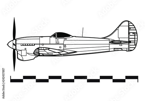 Hawker TEMPEST. Outline drawing