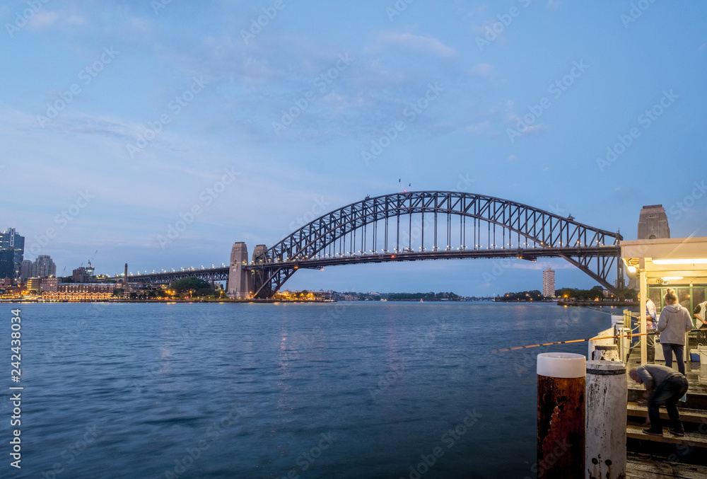fishing by sydney harbour
