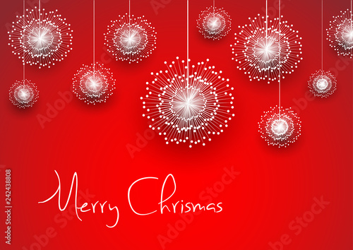 Red Merry chrismas abstract background