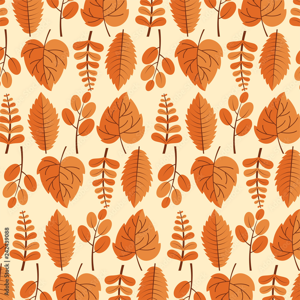 Autumn seamless pattern. Seamless leaf pattern.Leaf background. Autumn seamless pattern. Seamless leaf pattern.Leaf background.