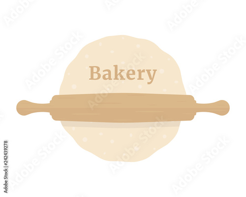 rolling pin with dough like bakery