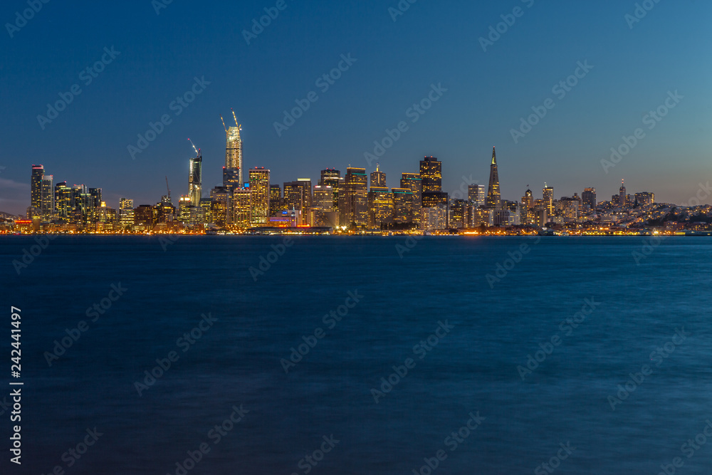 San Francisco Skyline from Treasure Island at Night