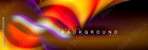 Blurred fluid colors background, abstract waves lines, mixing colours with light effects on light backdrop. Vector artistic illustration for presentation, app wallpaper, banner or posters