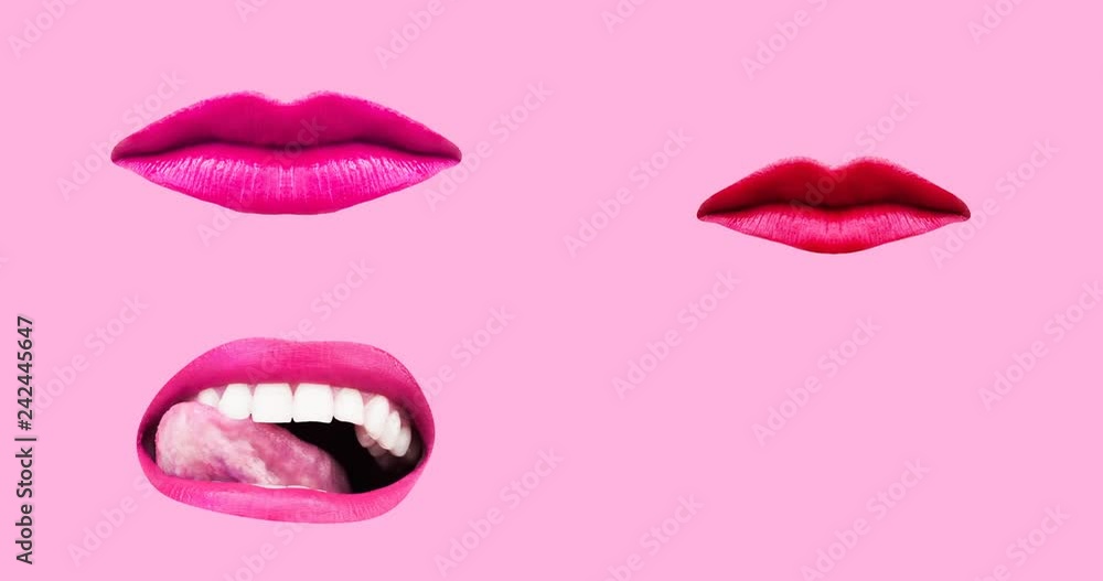 Minimal motion design art. Gif set Sweet Lips Minimal motion design art. Gif set Sweet Lips